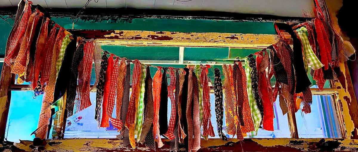 Decorative Rag Curtains circa 1933