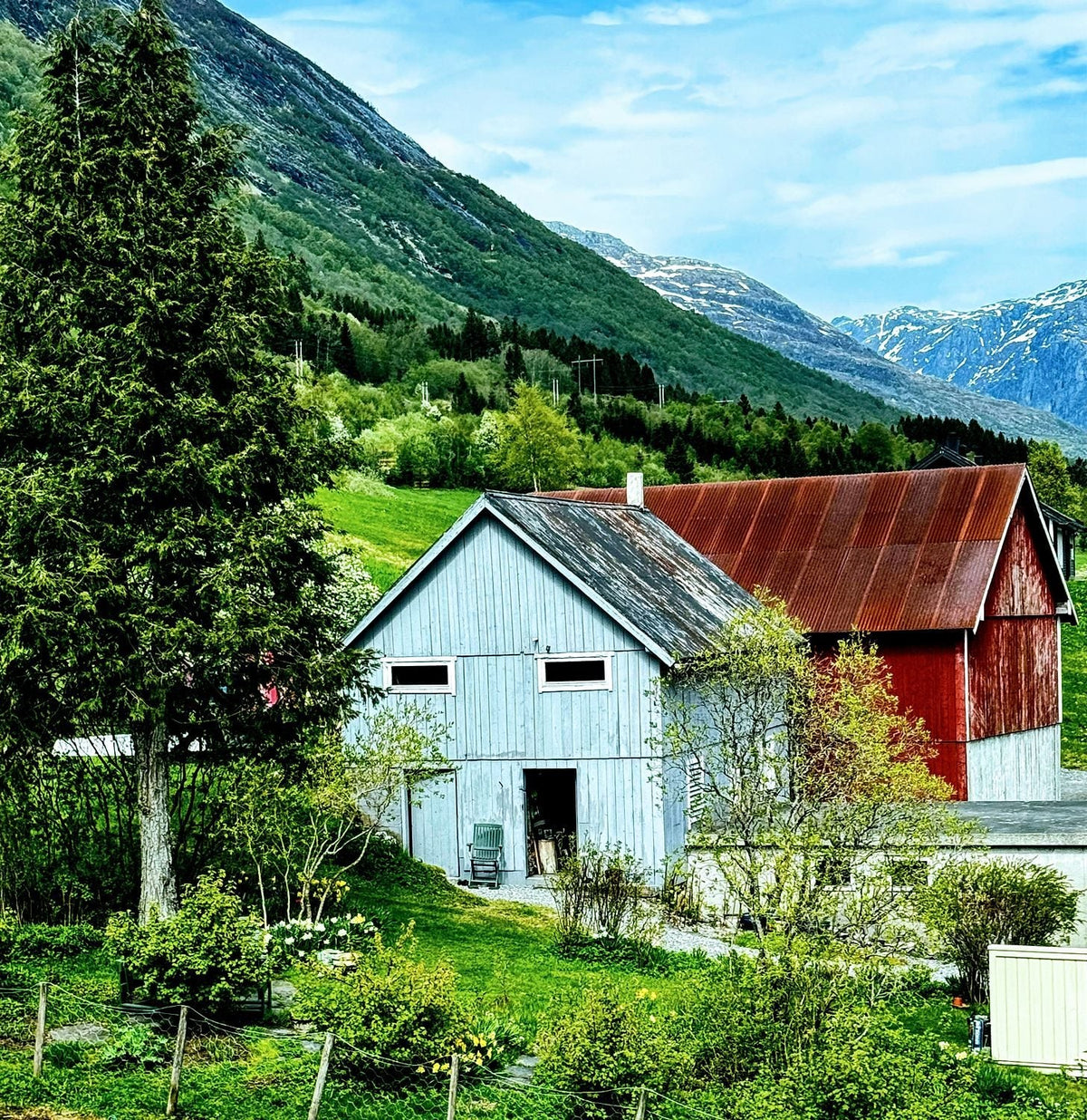 A Pair of Swedish Family Barns