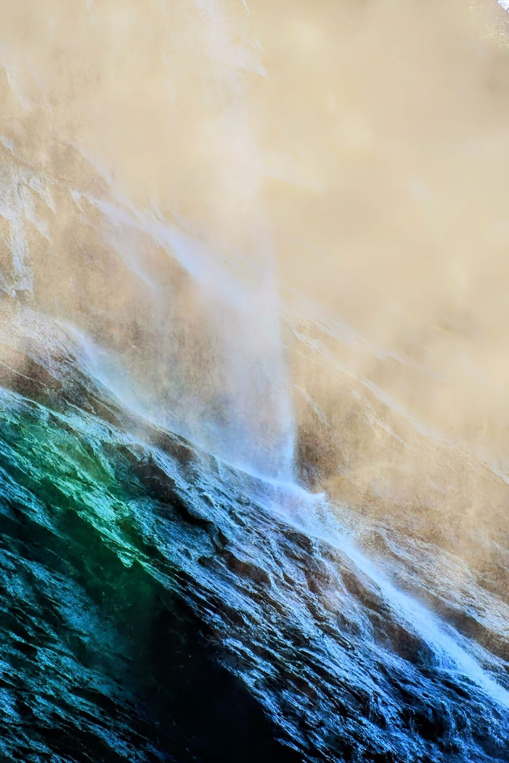 Glacier-Fed Waterfall on the Fjord of Norway