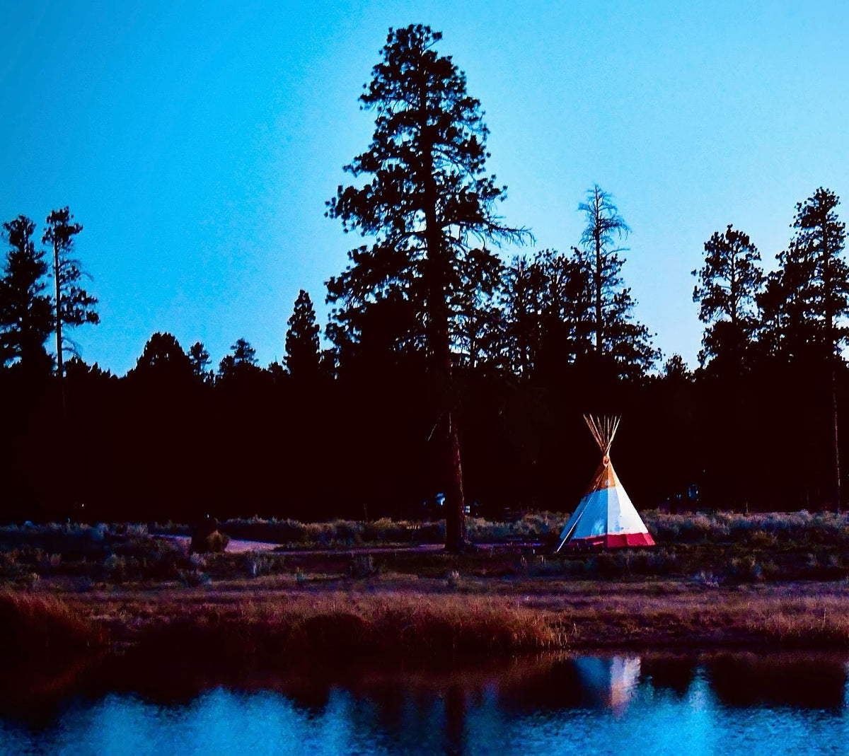 Tepee’s Reflection on the Lake