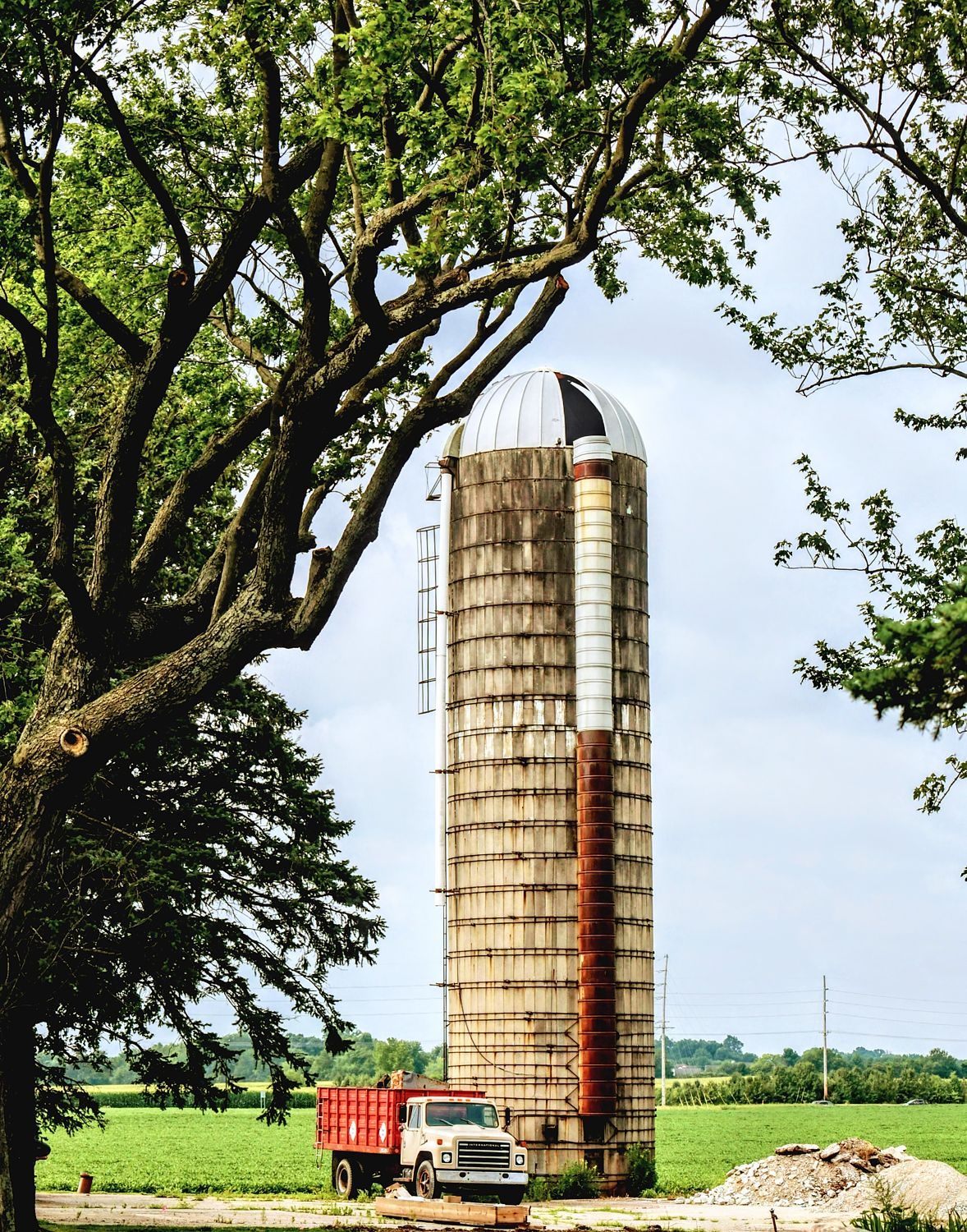 The Remains of Another Family Farm: A Single Silo